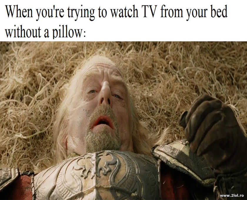 Watching TV without a pillow | poze haioase