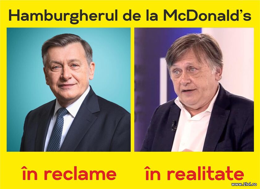 Hamburgherul in reclame si in realitate | poze haioase