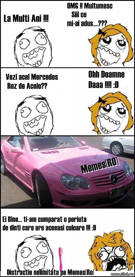 Vezi acel mercedes roz de acolo? | poze haioase