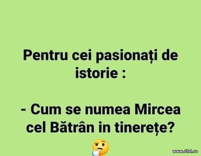 Cum se numea Mircea cel Batran in tinerete? | poze haioase