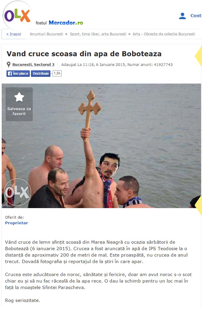 Nu mai trebuie să sari după cruce, o iei de pe OLX | poze haioase