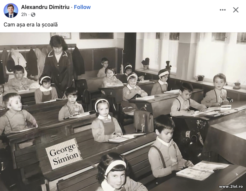Cam asa era Simion la scoala | poze haioase