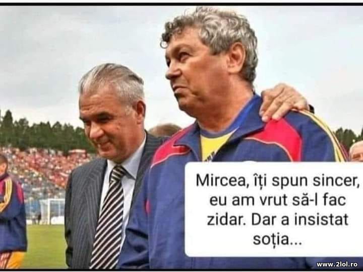 Eu am vrut sa-l fac zidar. Dar a insistat sotia | poze haioase