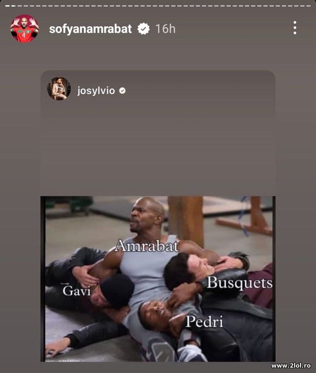 Amrabat(Maroc) after the win agains Span at the WC | poze haioase