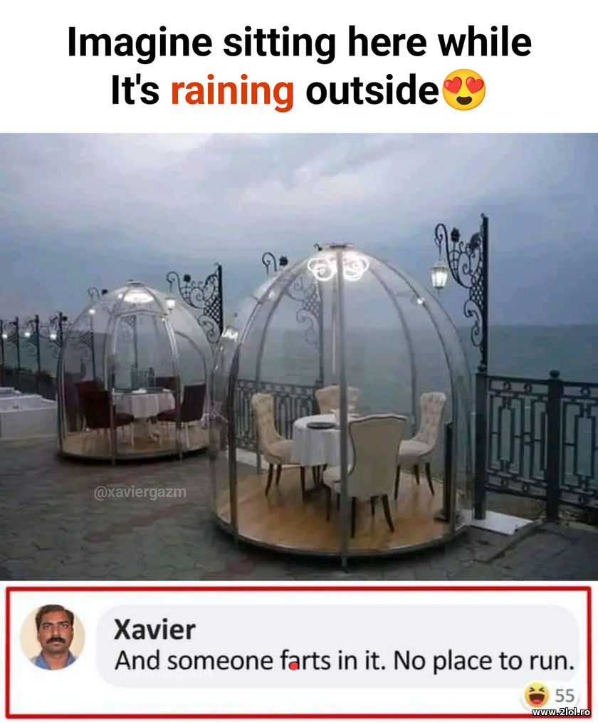 Sitting here while it rains | poze haioase