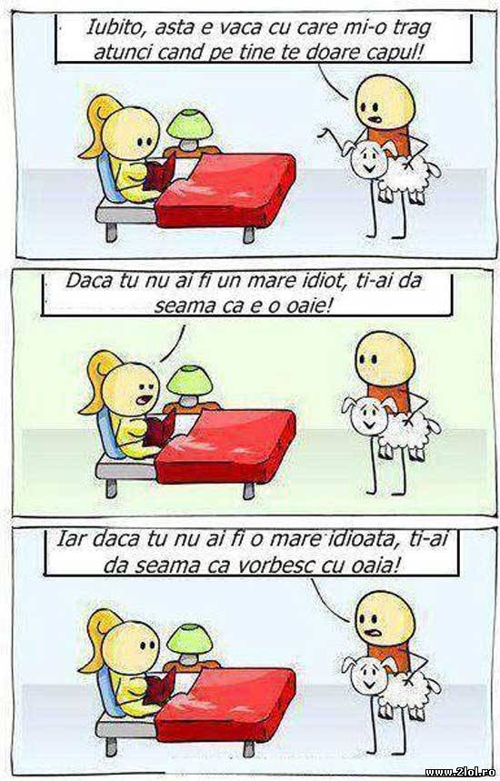 Când pe iubită o doare capul | poze haioase