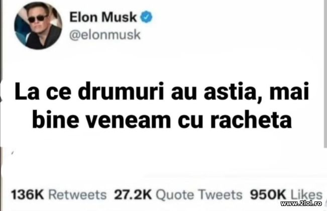 La ce drumuri au astia mai bine veneam cu racheta | poze haioase