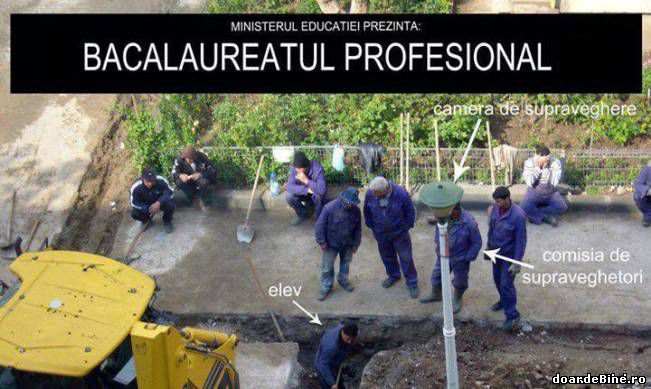 Ministerul Ed. prezintă Bacalaureatul Profesional | poze haioase