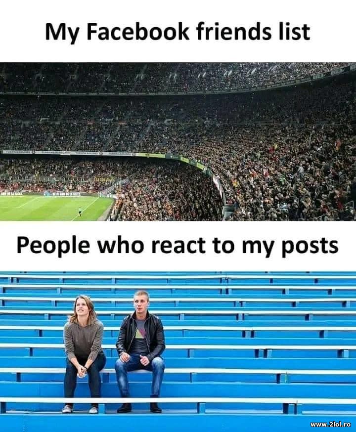 My Facebook friends list and people who react | poze haioase