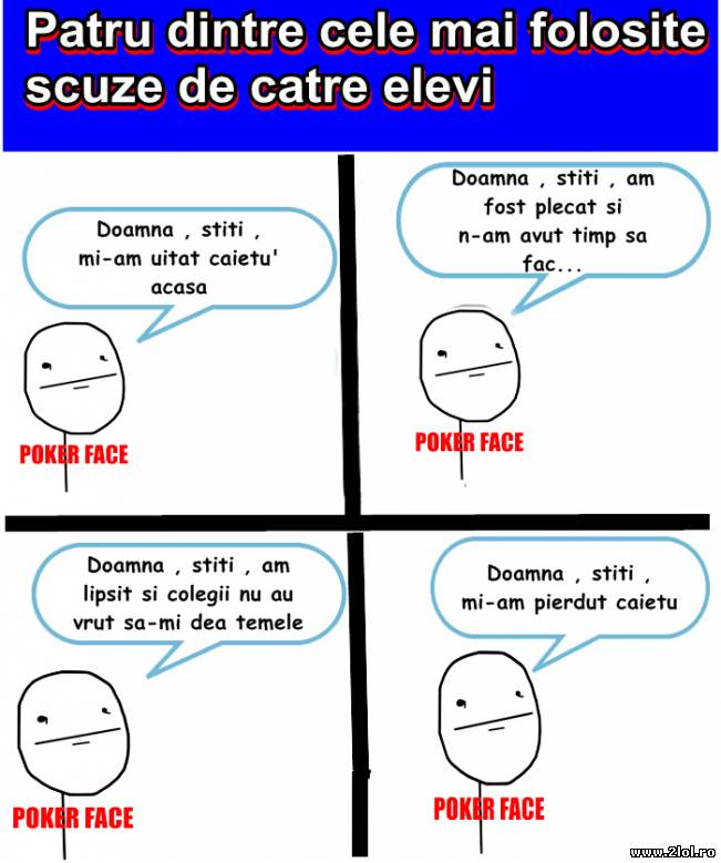 Cele mai utilizate scuze folosite la școală | poze haioase