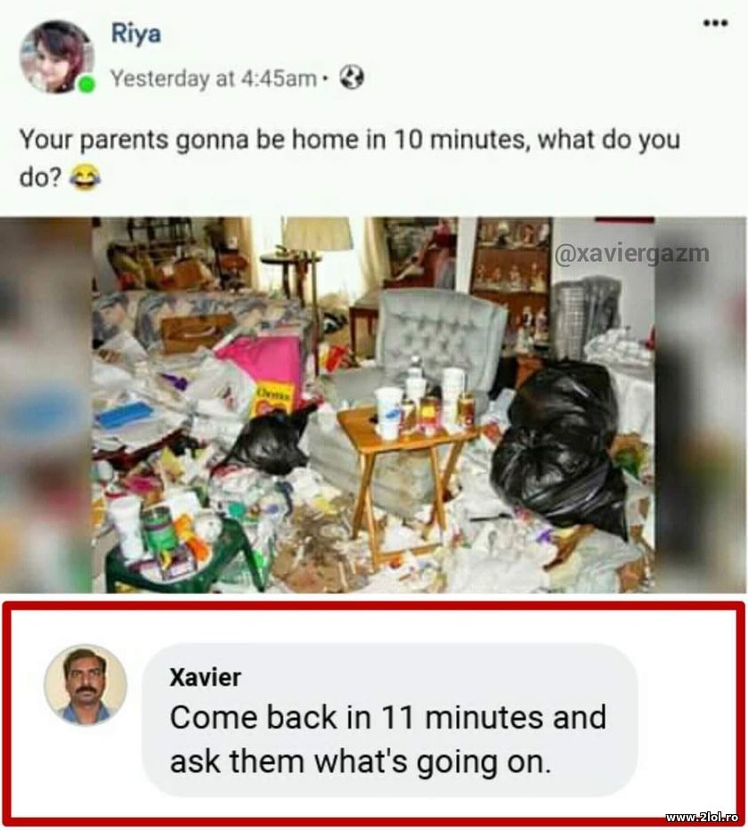 Your parents gonna be home in 10 minutes | poze haioase