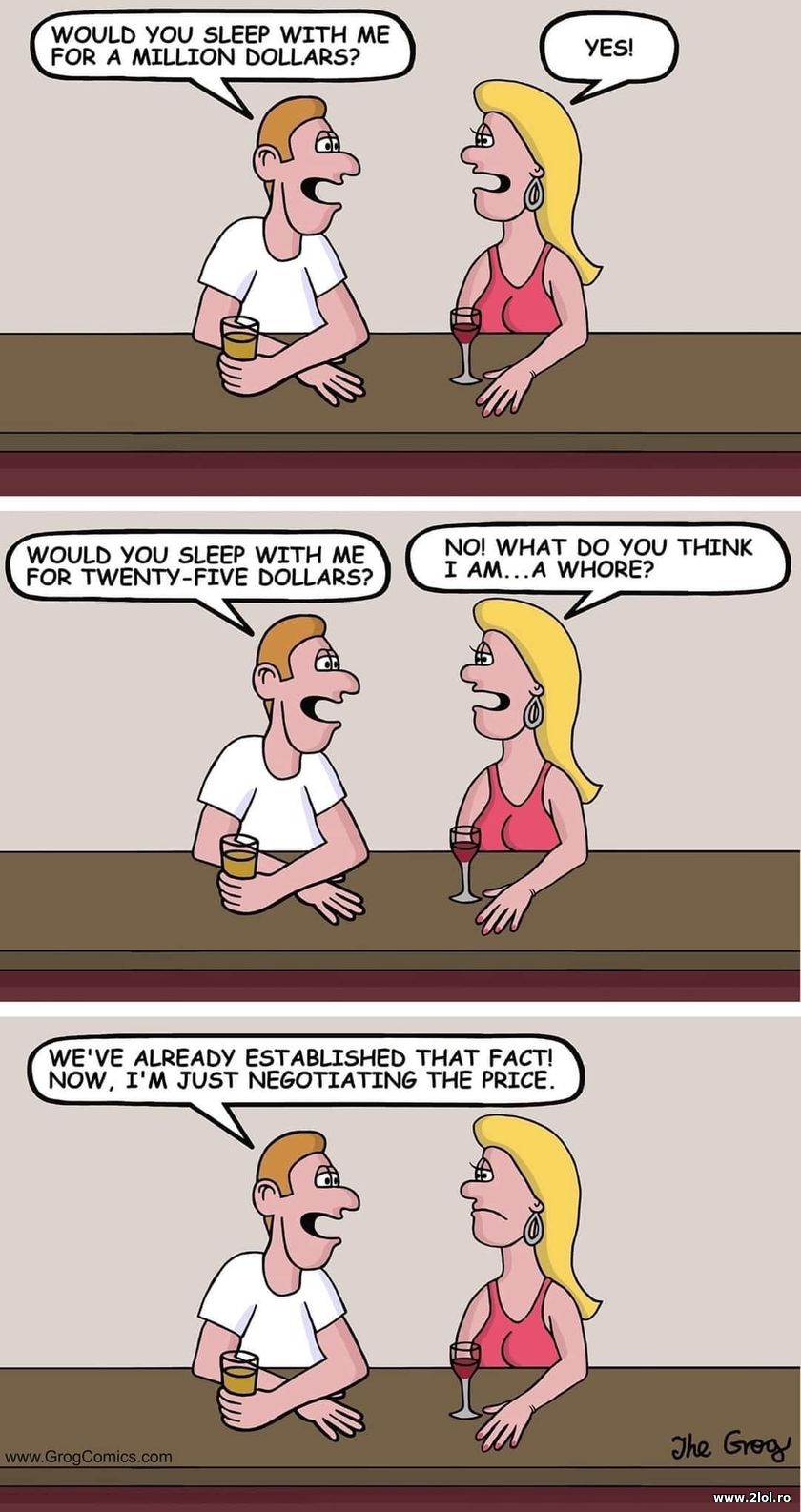 Would you sleep with me for a million dollars? | poze haioase