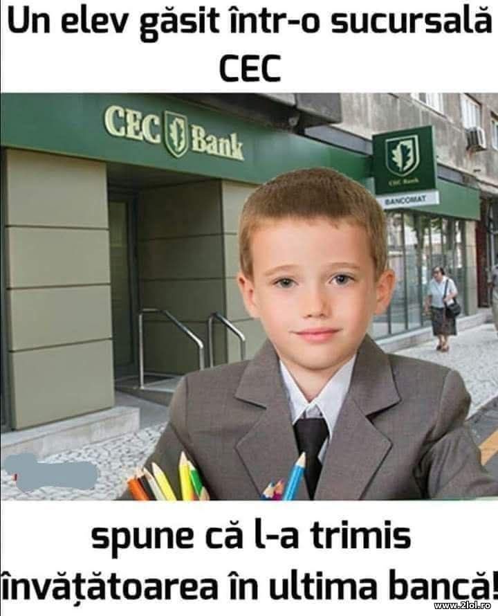 Elev gasit la CEC | poze haioase