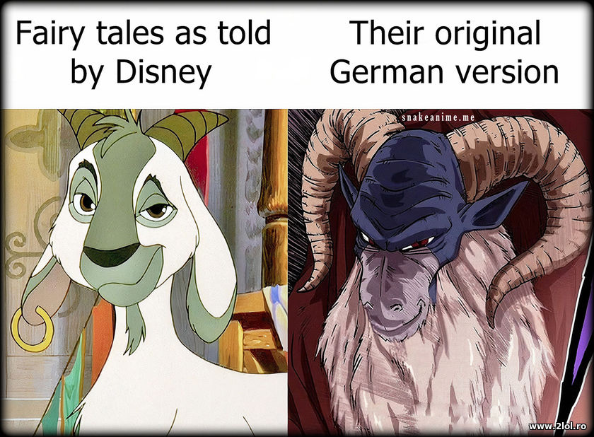 Fairy tales as told by Disney vs their original | poze haioase