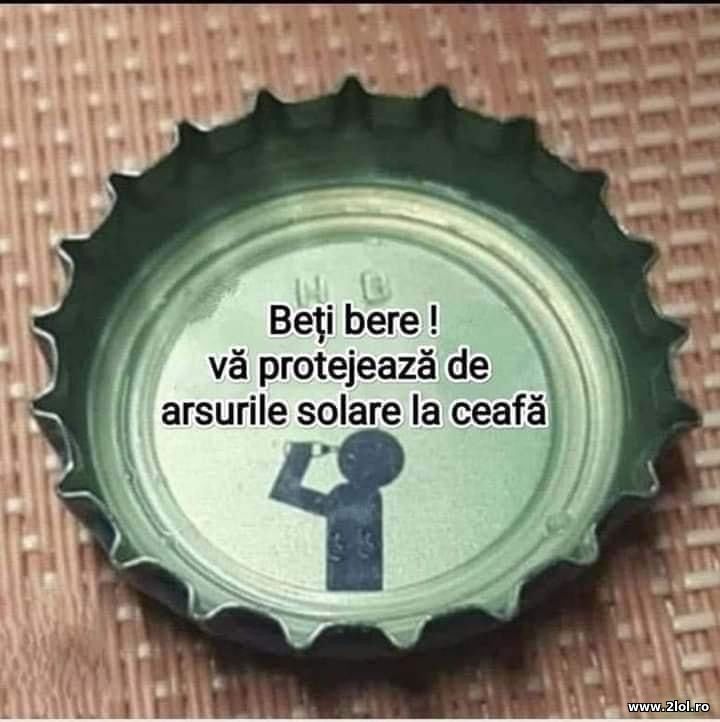 Beti bere! Va protejeaza de arsurile solare | poze haioase