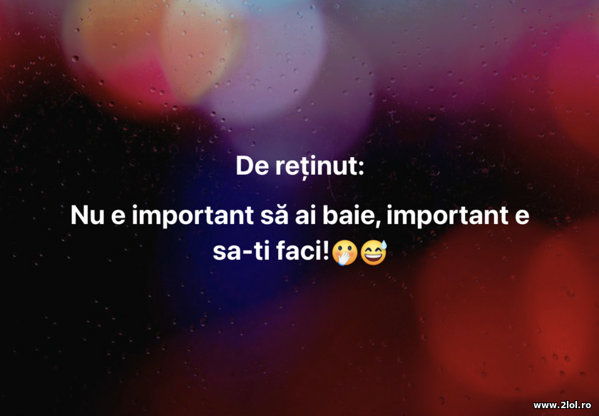 Nu e important sa ai baie | poze haioase