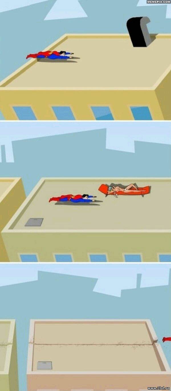 Nu-i ușor să fi Superman | poze haioase