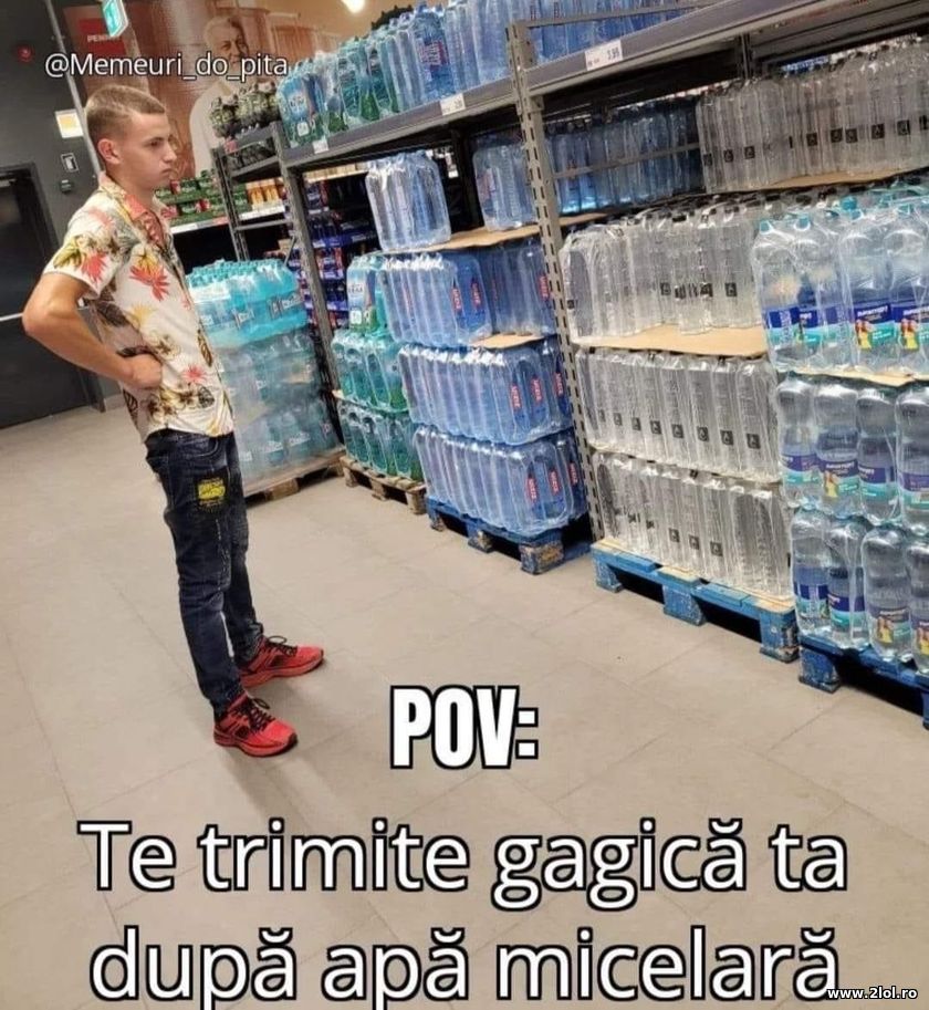 Te trimite gagica-ta dupa apa micelara | poze haioase