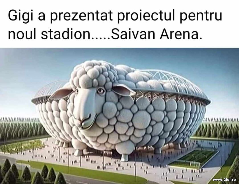 Gigi Becali a prezentat proiectul pentru noul stad | poze haioase