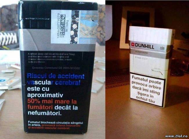Ce văd fumătorii pachetele de țigări | poze haioase