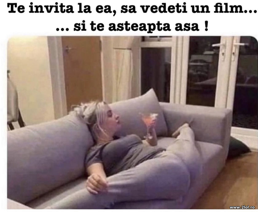 Te invita la ea la film si te asteapta asa | poze haioase