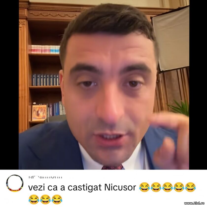 Goerge, vezi ca a castigat Nicusor | poze haioase