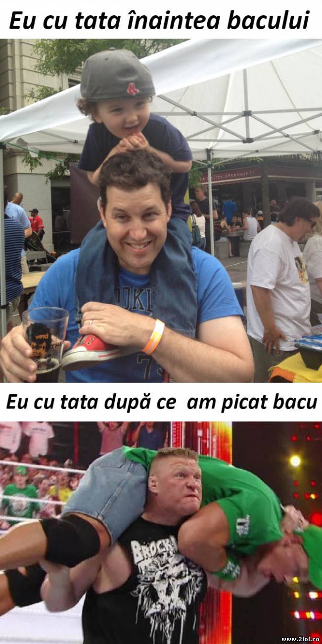 Cu tata, înainte şi după BAC | poze haioase