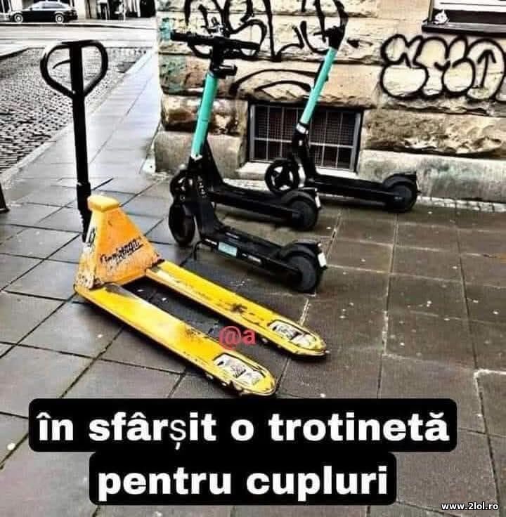O trotineta pentru cupluri | poze haioase