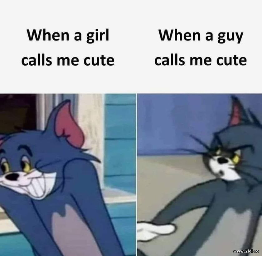 When a girl and a guy call me cute | poze haioase