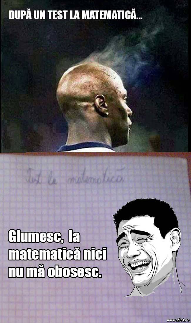 După un test la matematică | poze haioase