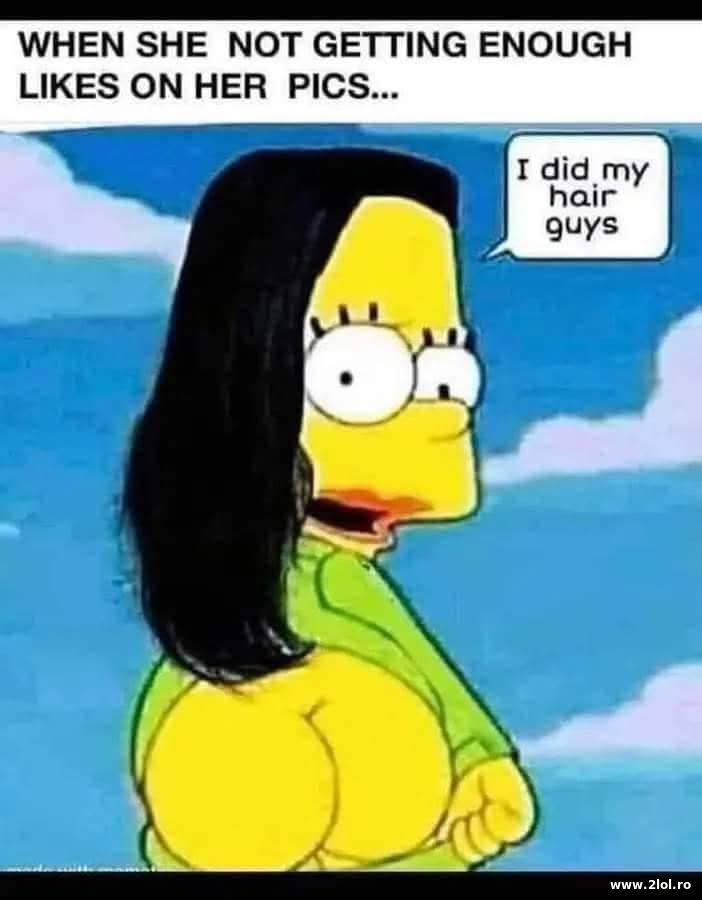 Not getting enough likes one her pics | poze haioase