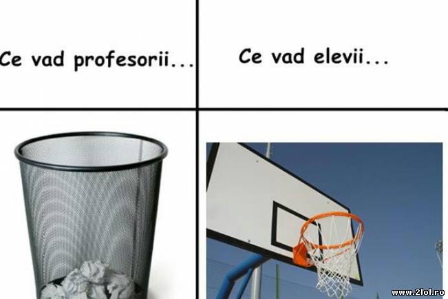 Cosul de baschet de la scoala | poze haioase