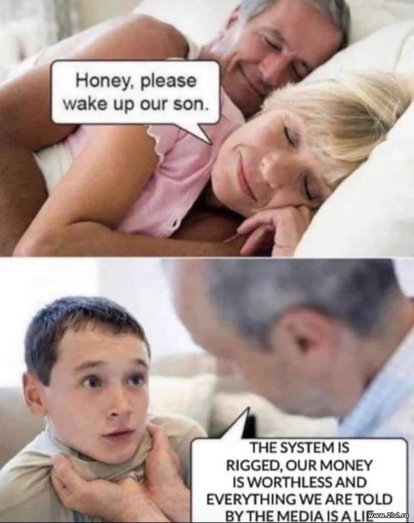 Honey, please wake up our son | poze haioase