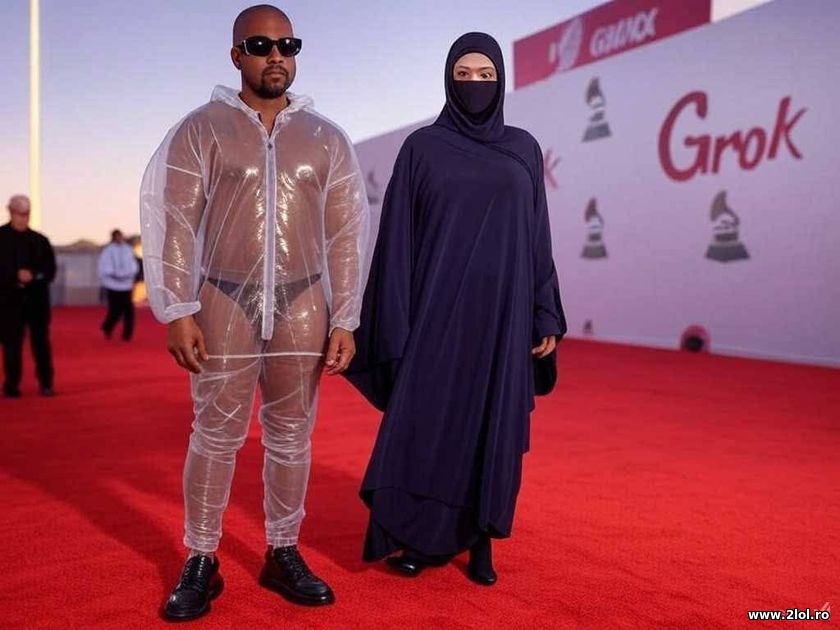 Daca s-ar intoarce roata cu Kanye West si iubita | poze haioase