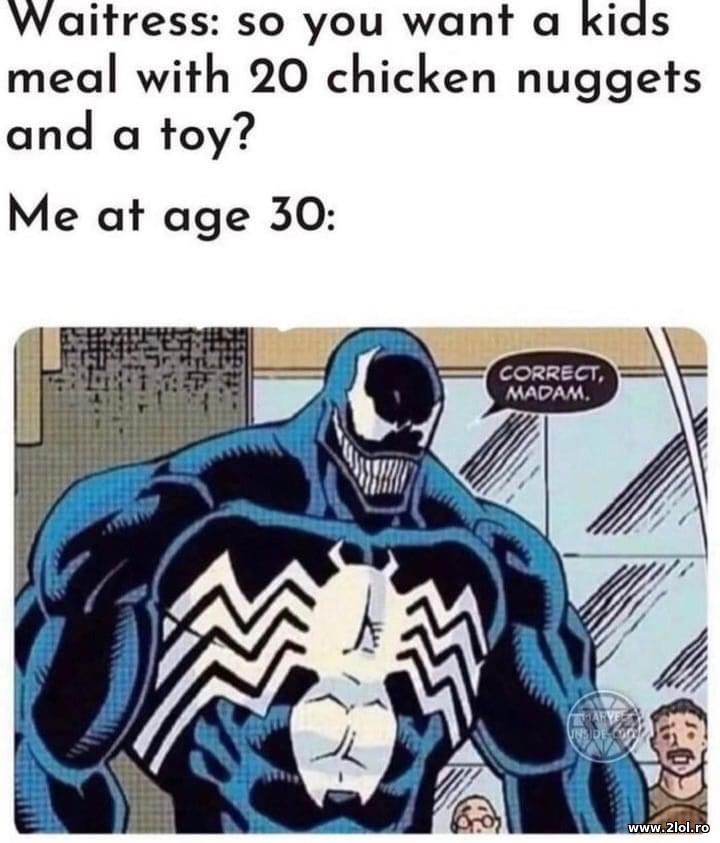 You want a kids meal with 20 chicken nuggets? | poze haioase