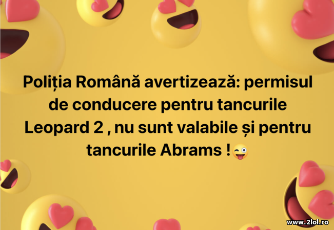 Trebuie permis diferit pentru fiecare tip de tanc | poze haioase