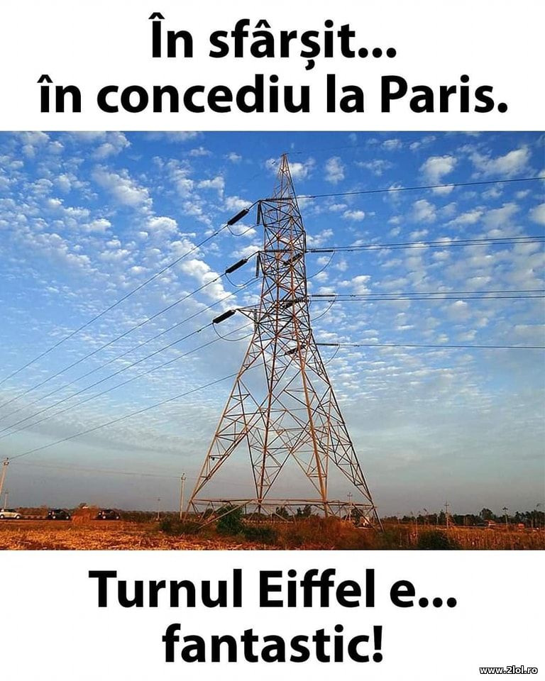 In sfarsit concediu in Paris | poze haioase