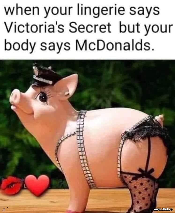 When your lingerie says Victoria's Secret but | poze haioase