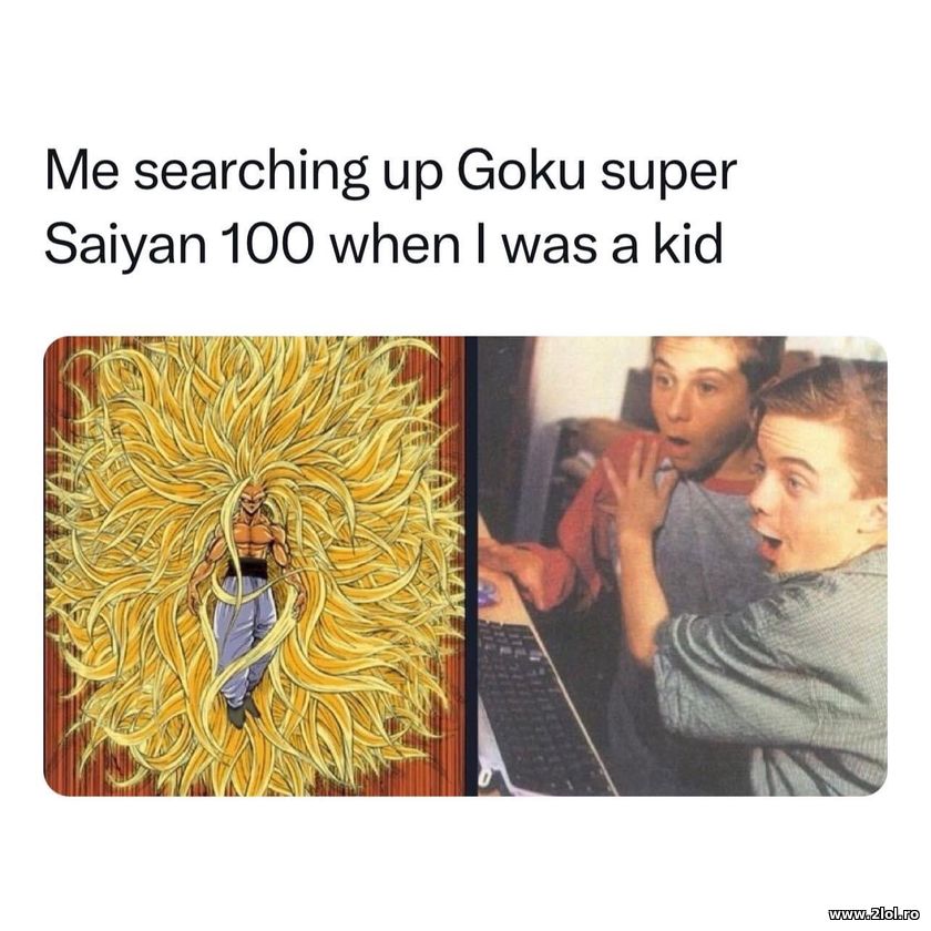 Me searching Goku SS 100 - DBZ | poze haioase