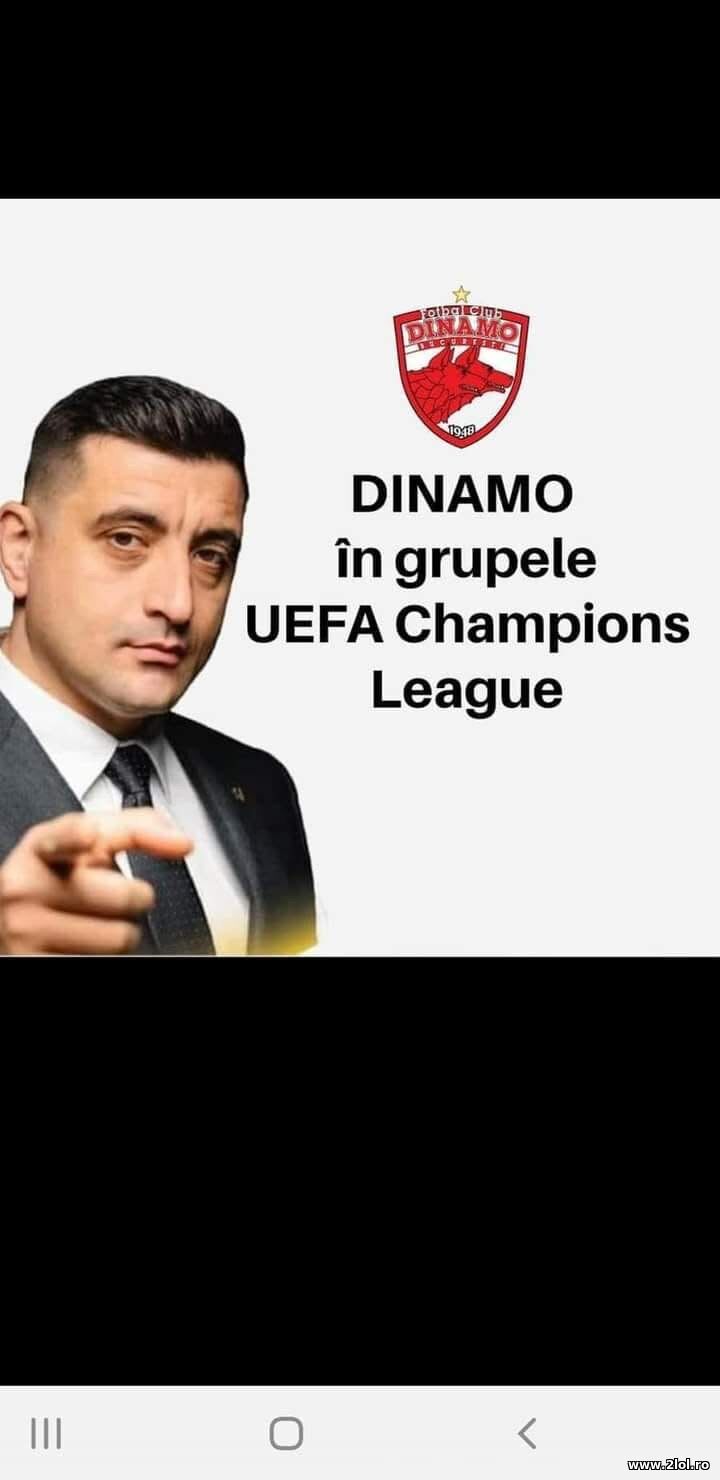 Dinamo in grupele UEFA Champions League | poze haioase