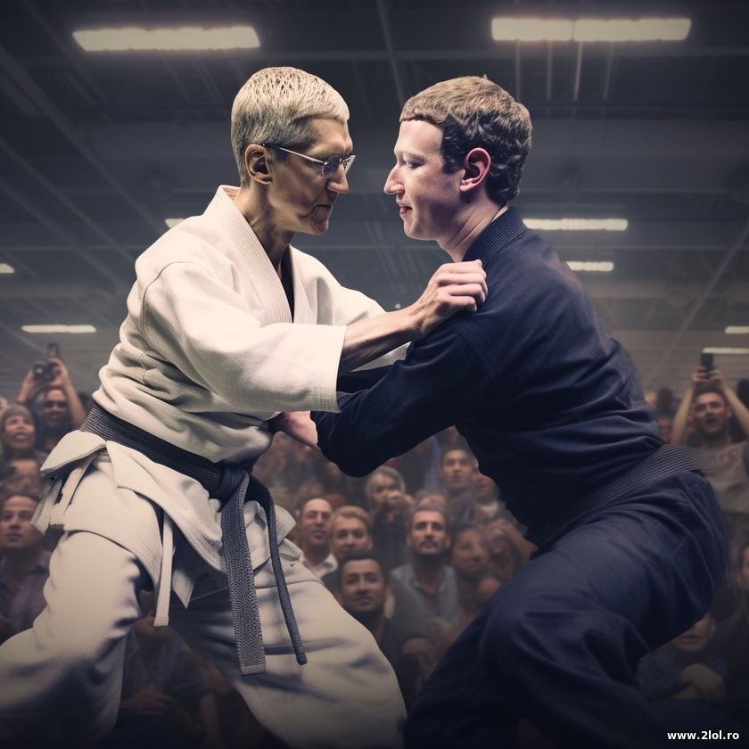 Mark Zuckerberg vs Tim Cook | poze haioase