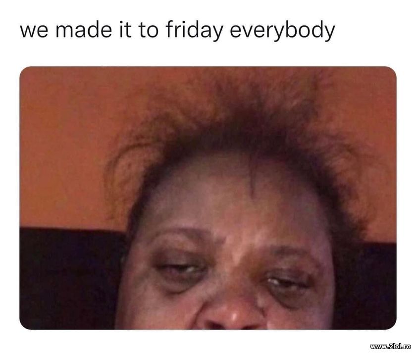We made it to Friday everybody | poze haioase