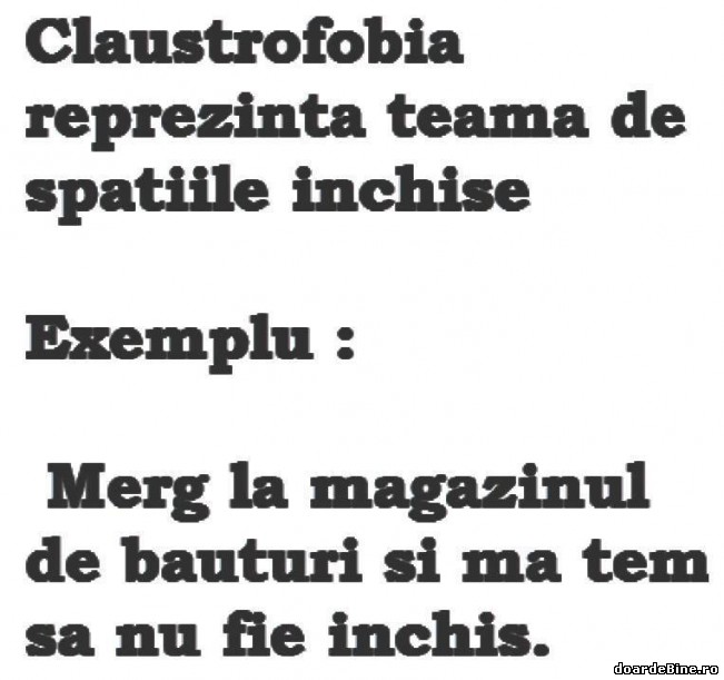Exemplu de claustrofobie | poze haioase