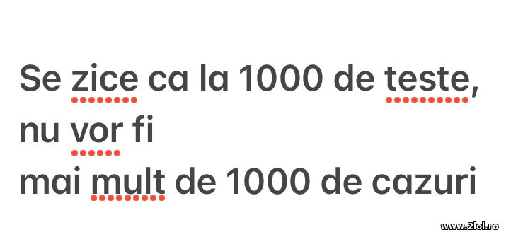 Teste putine, cazuri putine. COVID-19 | poze haioase