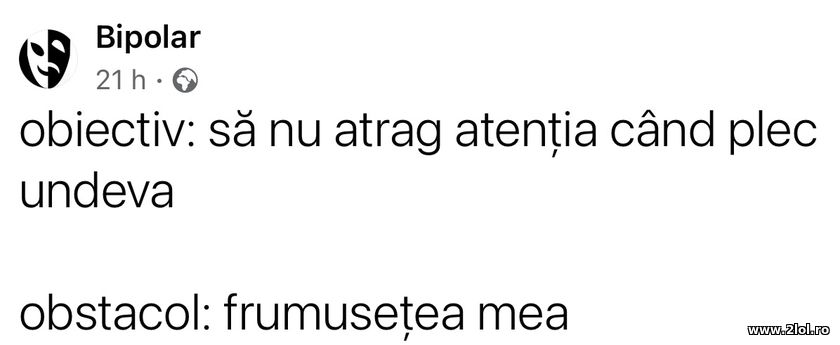 Obiectiv: sa nu atrag atentia cand plec. Obstacol | poze haioase