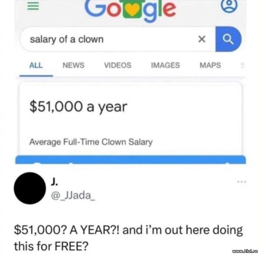 Salary of a clown | poze haioase