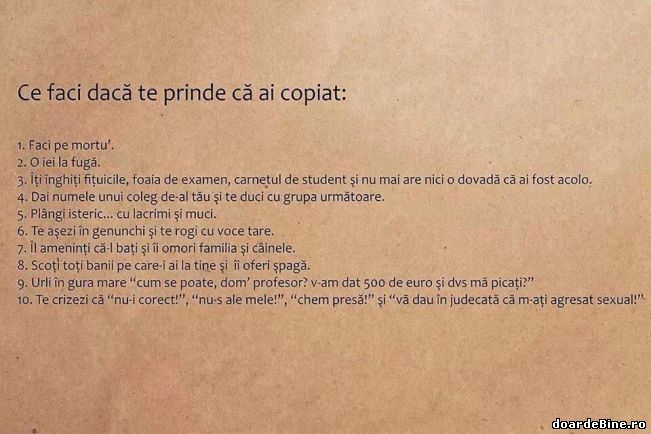 Dacă te prinde profesorul că ai copiat | poze haioase