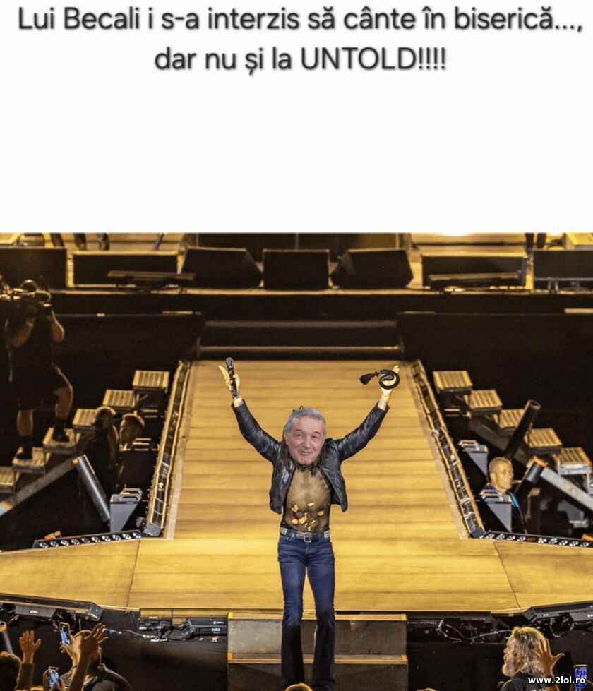 Lui becali i s-a interzis sa cante in biserica | poze haioase