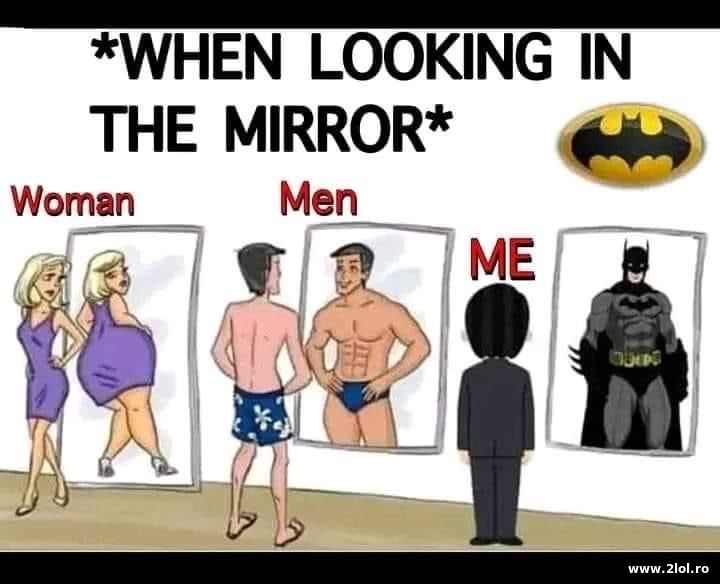 When looking in the mirror | poze haioase