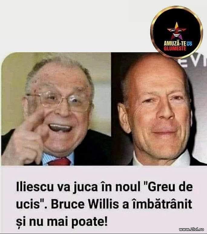 Iliescu va juca in noul rol Greu de ucis | poze haioase